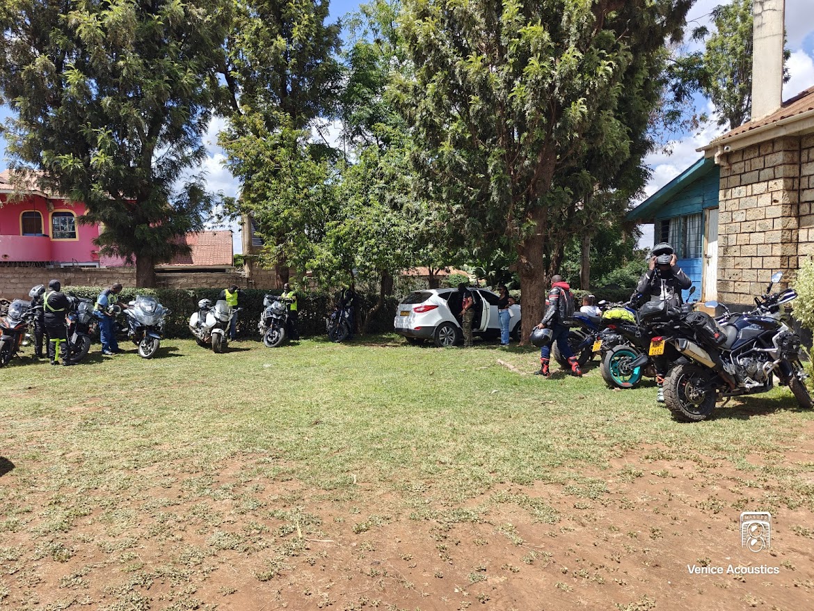 Riders arriving at Teule Children's Home